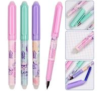 DISNEY Stitch Stylo effaçable avec gomme, stylo effaçable, encre bleue, école