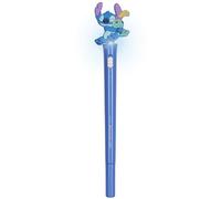 DISNEY Stitch Stylo gel LUMINEUX, encre bleue, école, stylo avec figure (K)