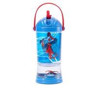 Disney Store Gobelet Spider-Man avec Paille et Boule à Neige, 310 ml Base pailletée à effet boule à neige, paille rabattable et anse de transport ; 19 cm, 310 ml