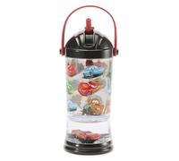 Disney Store Official Gobelet Disney Pixar Cars avec paille et base boule à neige pailletée avec motif Flash McQueen, 19 cm, contenance de 310 ml, convient aux enfants à partir de 4 ans