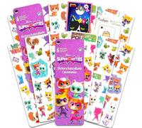 Disney Super Kitties Lot d'autocollants pour filles et enfants | Cadeaux de fête avec 12 feuilles d'autocollants Super Kitties pour fête d'anniversaire | Fournitures de fête Super Kitties