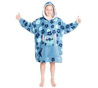 Disney Sweat Plaid Enfant Pull Plaid Oversize Enfant Ado Stitch Mickey Minnie (Tropical Bleu)