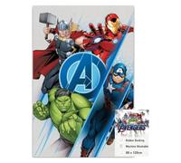 Disney Tapis Enfant Marvel Avengers 80x120 cm - Tapis de Jeu antidérapant avec Rembourrage en Mousse, Tapis Doux pour Chambre d'enfant, 100% Polyester, Motif Super-héros