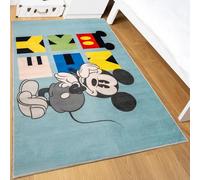 Disney Tapis Home pour Enfants - Tapis de Jeu pour Enfants sous Licence Officielle pour Chambre d'enfant, Salle de Jeux - Tapis antidérapant et Lavable Mickey Mouse 80 x 120 cm