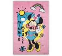 Disney Tapis Home pour Enfants - Tapis de Jeu pour Enfants sous Licence Officielle pour la Chambre d'enfant, la Salle de Jeux - Tapis Minnie Mouse antidérapant et Lavable 80 x 120 cm