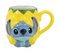 Disney Tasse 325ml 3D Stitch dans un Coffret Cadeau Collection Ananas Jaune