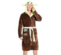 Disney The Mandalorian Baby Yoda Robe De Chambre Homme, Peignoir En Polaire Avec Capuche De Bébé Yoda, Idée De Cadeau Geek Pour Adulte Ou Ado Garçon (L)