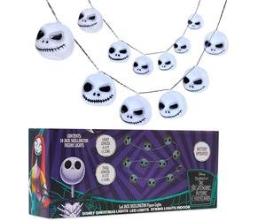 Disney The Nightmare Before Christmas Guirlande Lumineuse LED 10 Pz, Fairy Lights Fonctionne à Piles pour Enfants Adultes, Decoration Interieur, 165cm (Blanc Nightmare Before Christmas)