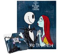 Disney The Nightmare Before Christmas Plaid Polaire 150 x 130cm, Couverture Chaude et Douce pour Canapé Lit, Couverture Legere, Cadeau de Noël (Multi)