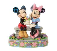 Disney Traditions Figurine Mickey Minnie sur Un Banc au Printemps