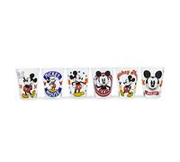 Disney Vintage Mickey Mouse Lot de 6 mini verres à shot à whisky 60 ml