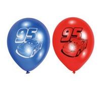 Disney Voitures ballons garçons 23 cm rouge/bleu 6 pièces Blauw G