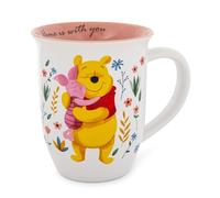Disney Winnie l'ourson et Porcinet « Home Is With You » Tasse en céramique à bord large | Grande tasse à café pour thé, expresso, cacao | Capacité : 473,6 g