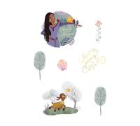 Disney Wish Sticker mural - Magic in every Wish - Taille 50 x 70 cm - Sticker mural pour chambre d'enfant Rose