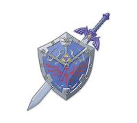 Disney Zelda Blue and Silver Shield and Sword Shaped Wall Clock GLZ3037