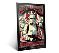 Displate Affiche Métal Star Wars - Défendez la Galaxie - Propagande - Dark Vador - Cadeau de Collection - Décoration Murale Premium Affiches de Films - 32cm x 45 cm
