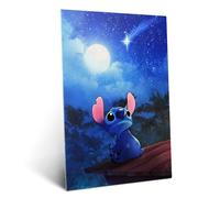 Displate Affiche Métallique Disney Stitch - Hawaii Chill - Stitch Shooting Star - Déco Maison Chambre - Cadeau - Decoration Murale Salon Metal Poster 32 cm x 45 cm