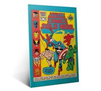 Displate Affiche métallique Marvel Comics Sold Here Avengers Taille M | Affiche de décoration murale pour chambre à coucher. Fixation magnétique, montage sans outils.
