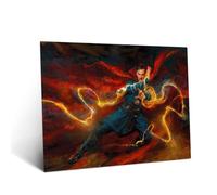 Displate Affiche métallique Marvel Doctor Strange Pose Taille M | Affiche de décoration murale pour chambre à coucher. Fixation magnétique, montage sans outils.