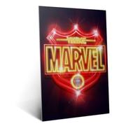 Displate Affiche métallique Marvel Vintage neon Taille M | Affiche de décoration murale pour chambre à coucher. Fixation magnétique, montage sans outils.