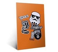 Displate Affiche métallique Star Wars Galactic Empire Collegiate Taille L | Affiche de décoration murale pour chambre à coucher. Fixation magnétique, montage sans outils.