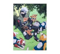 Displate NARUTO Poster en métal - Poster Anime - Poster de manga - Poster Naruto - Décoration murale - Naruto - Kakashi's Ninja Dogs - 32 x 45 cm