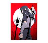 Displate NARUTO Poster en métal - Poster anime pour chambre - Poster de manga - Poster Naruto Merch - Décoration murale - Naruto Shippuden - Itachi Uchiha - 32 x 45 cm