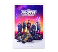 Displate Officiel Marvel Métallique Fixation Magnétique Licence Officielle Image Affiche de Haute Qualité Guardians of the Galaxy vol. 3 - Guardians Vol. 3 - Größe M - hauteur 45 cm largeur 32 cm.