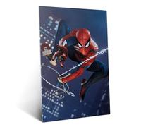 Displate Officiel Marvel Poster Métallique Fixation Magnétique Licence Officielle Image Affiche de Haute Qualité Spiderman Game - Night 32x45cm - Matt