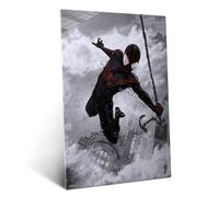 Displate Officiel Marvel Poster Métallique Fixation Magnétique Licence Officielle Image Affiche de Haute Qualité Marvel Dark Edition - Spider-Man (Miles Morales) hauteur 67,5 cm largeur 48 cm. - Matt