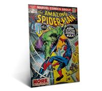 Displate Officiel Marvel Poster Métallique Fixation Magnétique Licence Officielle Image Affiche de Haute Qualité Spider Man Retro - Incredible Hulk 32x45cm - Matt