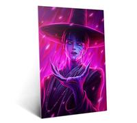 Displate Poster métallique Kpop Demon Hunters - Netflix - Saja Boys Mystic Neon Jinu Huntrix - Idée cadeau K-pop - Décoration murale premium salon film - 48 x 67,5 cm