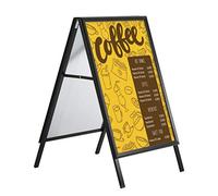 DISPLAY SALES - Porte affiche DIN A1 | stop trottoir exterieur avec profilé de 32mm en noir | Panneau d'affichage de prix, support d'affiches, stop trottoir résistant aux intempéries