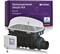 Dispositif anti-refoulement KESSEL Staufix FKA DN 125, exposé 84125 DN 125, pour eaux usées contenant des matières fécales, avec unité de contrôle de confort,