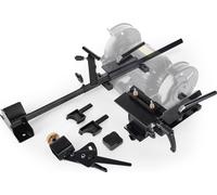Dispositif d'affûtage et d'aiguisage pour meuleuse double - Kit d'accessoires - Pour 150/200 mm - Plate-forme & guide d'onglet - Support d'outil & gabarit de réglage - Pour burins & outils de tournage