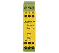 Dispositif d'arrêt d'urgence 24VACDC 2n/o - Relais de sécurité 24 V AC EN954-1 Cat 2 PNOZ ...