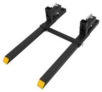 Dispositif de fixation pour fourches de palette sur tracteur et chargeur frontal - Capacité de charge : 900 kg - Longueur : 109 cm - Acier massif - Barre de stabilisation réglable - Montage rapide ave