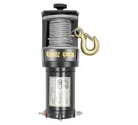 Dispositif de levage électrique - Treuil à câble - 12 V - 400 W - Moteur en cuivre pur - Câble en acier -manuelle - Noir