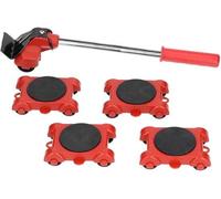Dispositif de levage pour meubles, capacité 150 kg - Ensemble de tiroirs - Dispositif de manutention pour meubles - Patins coulissants - Lot de 5 pièces - Fabriqué en acier A3 de haute qualité et en A