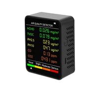 Dispositif de mesure de la qualité de l'air - CUNEARY - Multidétections - Rechargeable - Noir - Écran LCD