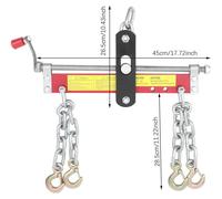 Dispositif de nivellement pour levage de moteurs - Positionneur d'atelier - Capacité de charge : 900 kg - Plaque en acier - 45 x 26,5 x 28,5 cm - Rouge