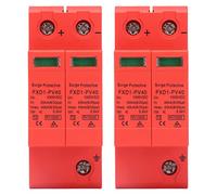 Dispositif de Protection 2P 40kA FXD1 - PV40, parafoudre photovoltaïque DC, Installation Rail Simple - Haute capacité de décharge, fenêtre visuelle indicatrice, Durable et sûr (C.C 1000V)