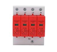 Dispositif de Protection Contre les Surtensions AC 385V 4P Rail De Guidage 30-60Ka IP20 Protecteur de Parafoudre de Tension Module de Protection électronique pour Solaire Photovoltaïque, Alimentation