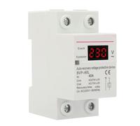 Dispositif de Protection contre Surtensions et Sous-tensions 230 V 40 A avec Parasurtenseur Domestique à Récupération Automatique et Montage sur Rail DIN de Protection Protecteur de Surtension