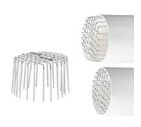 Dispositif de protection de gouttière en acier inoxydable 304 agissant comme filtre de drainage de toit pour arrêter les obstructions pour tube de 50 mm à 200 mm, ton argenté (160 tubes)