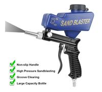 Dispositif de sablage de rouille pistolet de sablage par gravité ensemble de sablage pneumatique Machine de sablage réglable ensemble de pistolet de sablage pneumatique 2pcs Blue