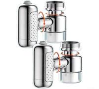 Dispositif d'extension de robinet en laiton avec capacité de pivotement d'angle et 4 modes sélectionnables, y compris douche et pulvérisateur (E)