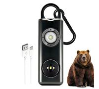 Dispositif Effaroucheur pour Ours,Alarme Forte Rechargeable 130 DB | Corne pour Effrayer Les Ours avec Flash LED Stroboscopique,pour Trekking Camping Pêche Cyclisme Randonnée Survie