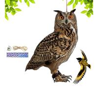 Dispositifs pour éloigner, pendentif épouvantail 2D pour la | Protection du jardin | Pendentif protecteur de jardin imperméable avec clochette, faux effrayeur d'oiseaux, dispositif anti