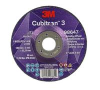 3M Disque à ébarber Cubitron 98647 125 x 7 x 22,3 mm Grain 36+ – 10 pièces